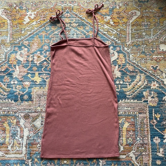 Wild Fable - Mauve Ribbed Tie Strap Dress - Picture 3 of 5